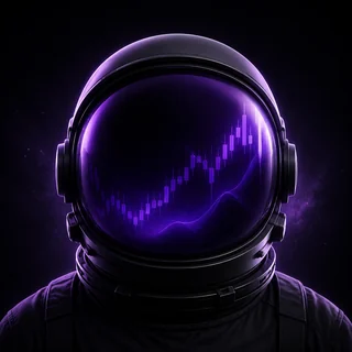 Illustrated author avatar: an astronaut helmet with a price chart reflected in the visor