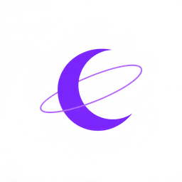Moon Review Hub logo: a crescent moon with an orbit ring